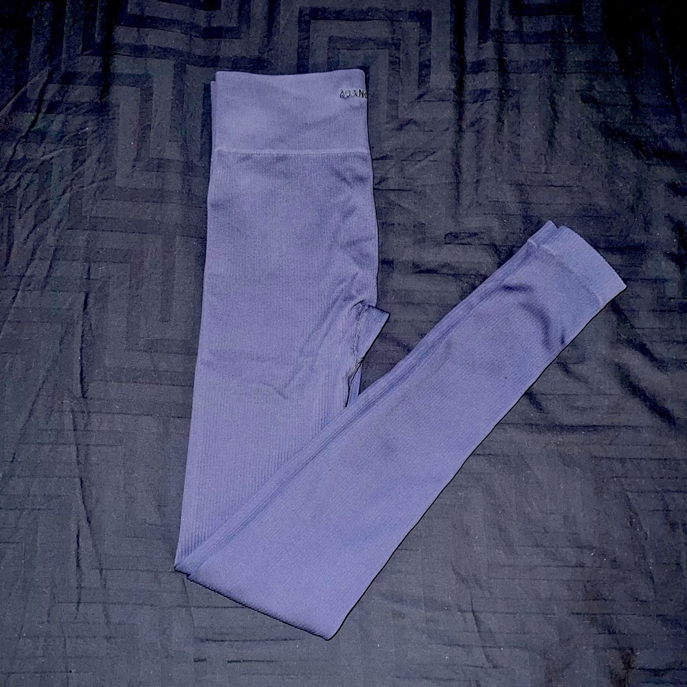 Adanola Rib Leggings - Ebony Blue, size small